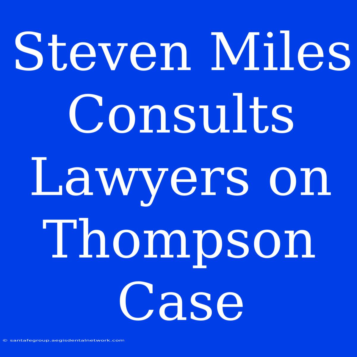 Steven Miles Consults Lawyers On Thompson Case