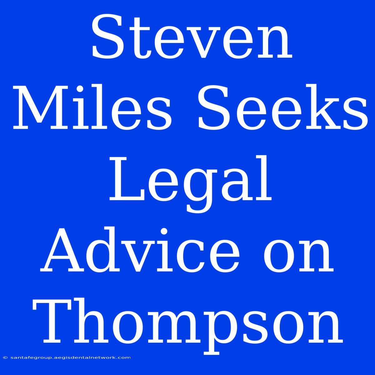 Steven Miles Seeks Legal Advice On Thompson