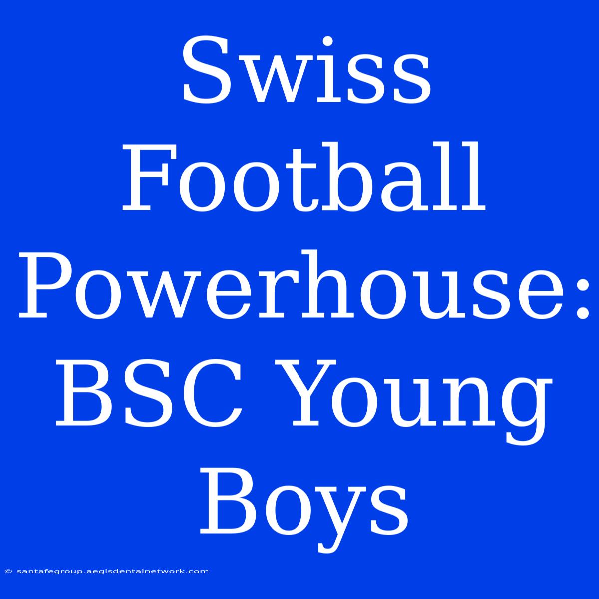 Swiss Football Powerhouse: BSC Young Boys