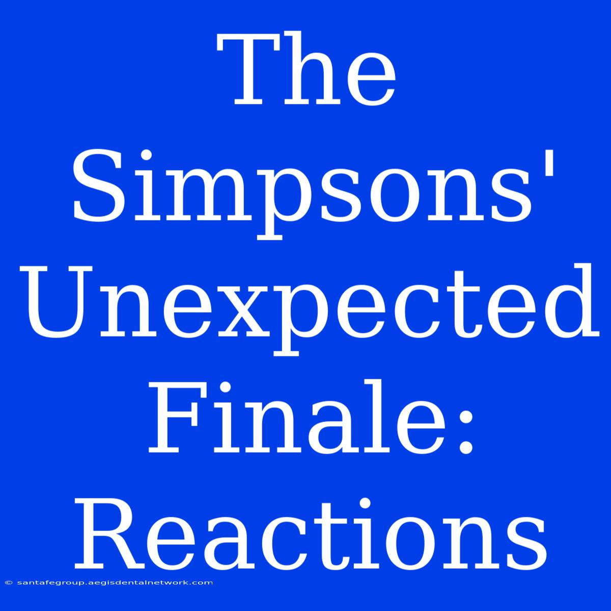 The Simpsons' Unexpected Finale: Reactions