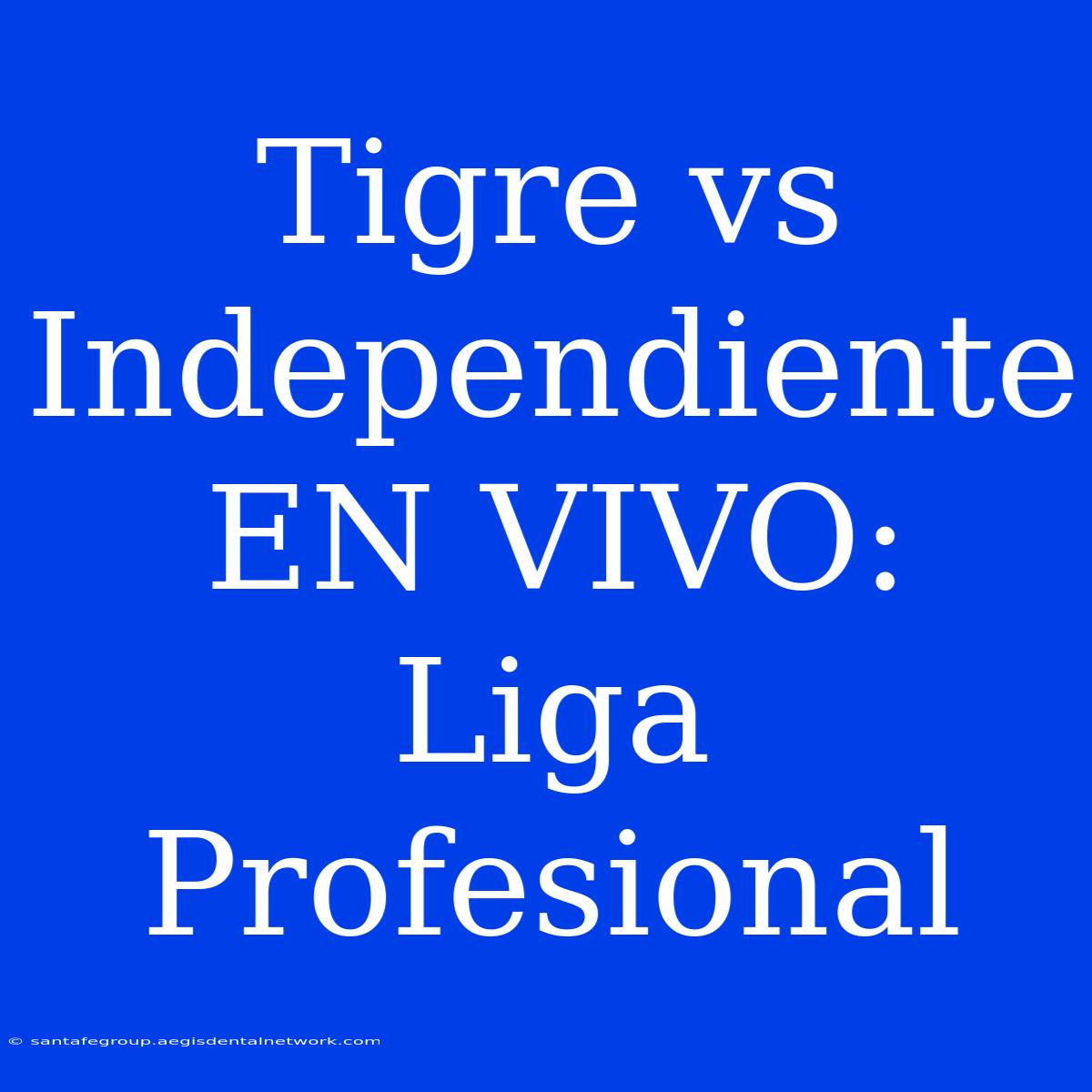 Tigre Vs Independiente EN VIVO: Liga Profesional