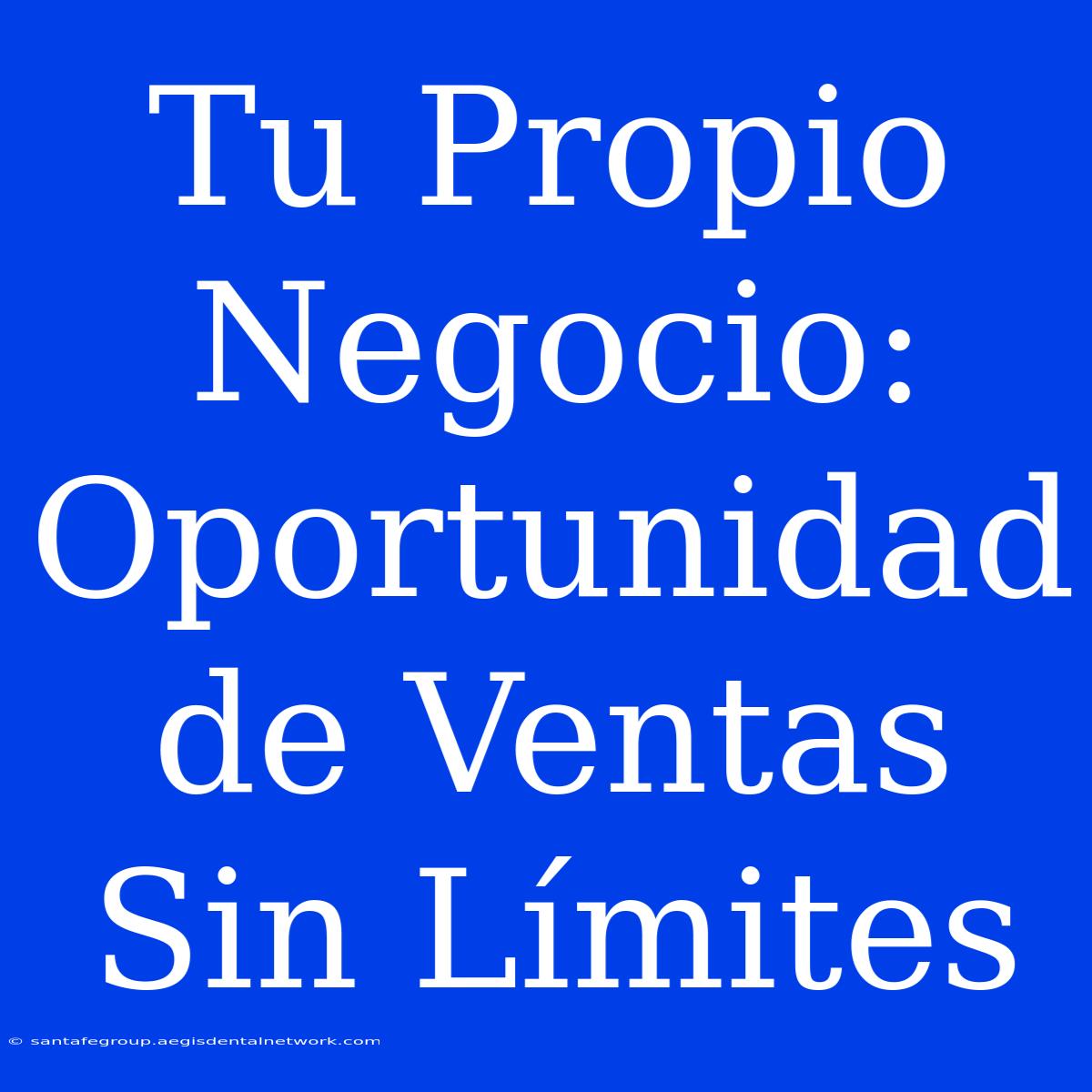 Tu Propio Negocio: Oportunidad De Ventas Sin Límites