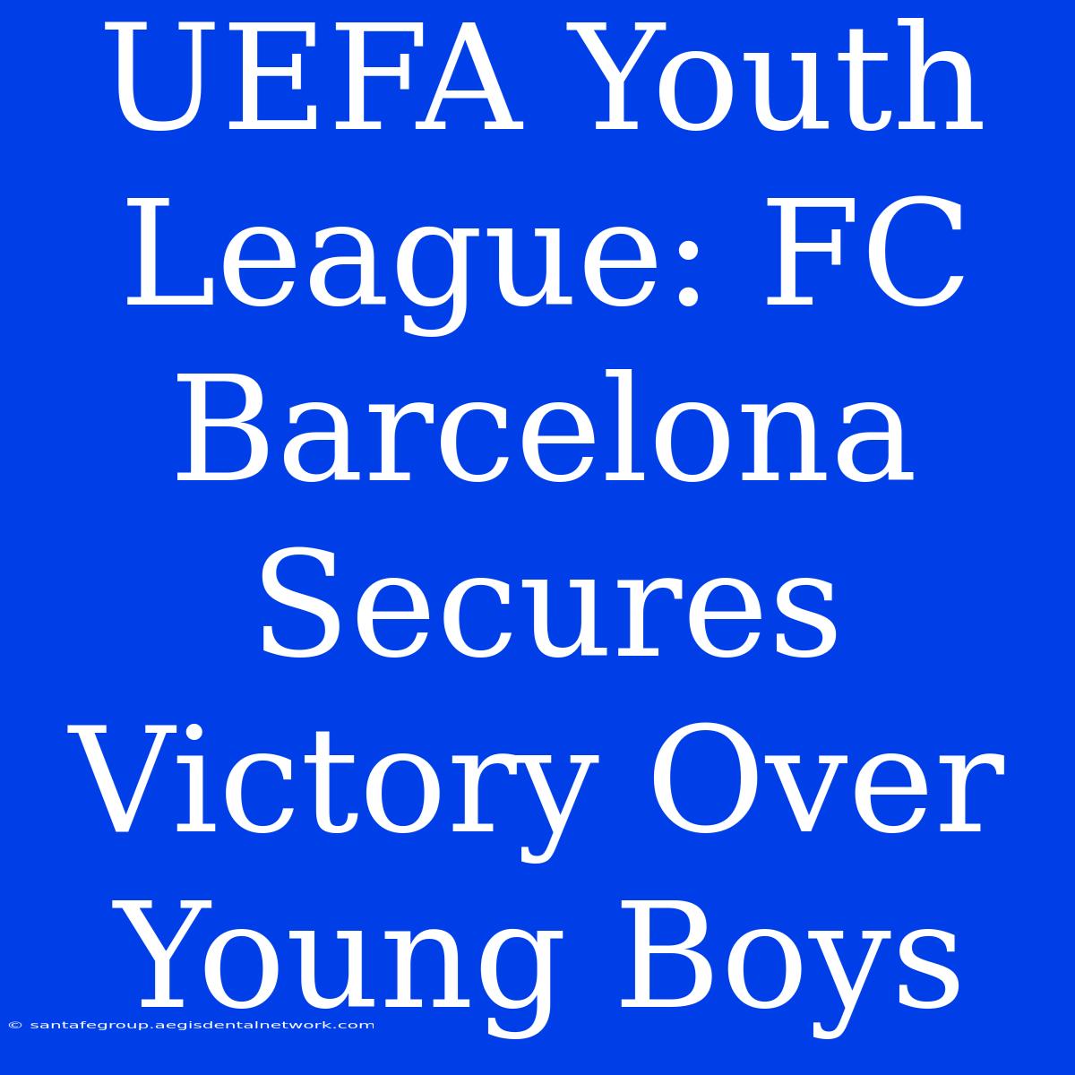 UEFA Youth League: FC Barcelona Secures Victory Over Young Boys 