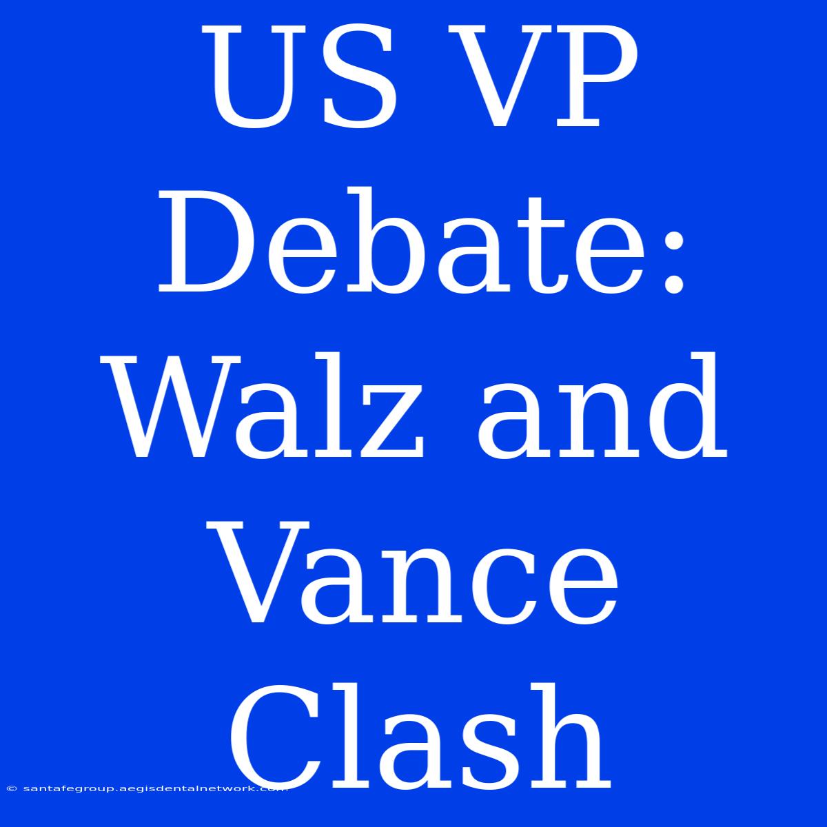 US VP Debate: Walz And Vance Clash