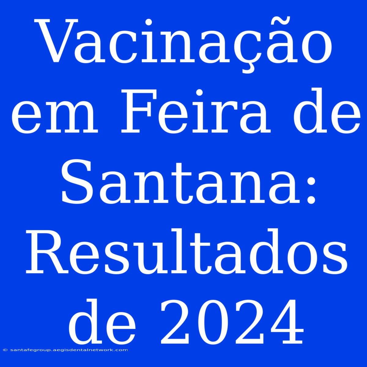 Vacinação Em Feira De Santana: Resultados De 2024