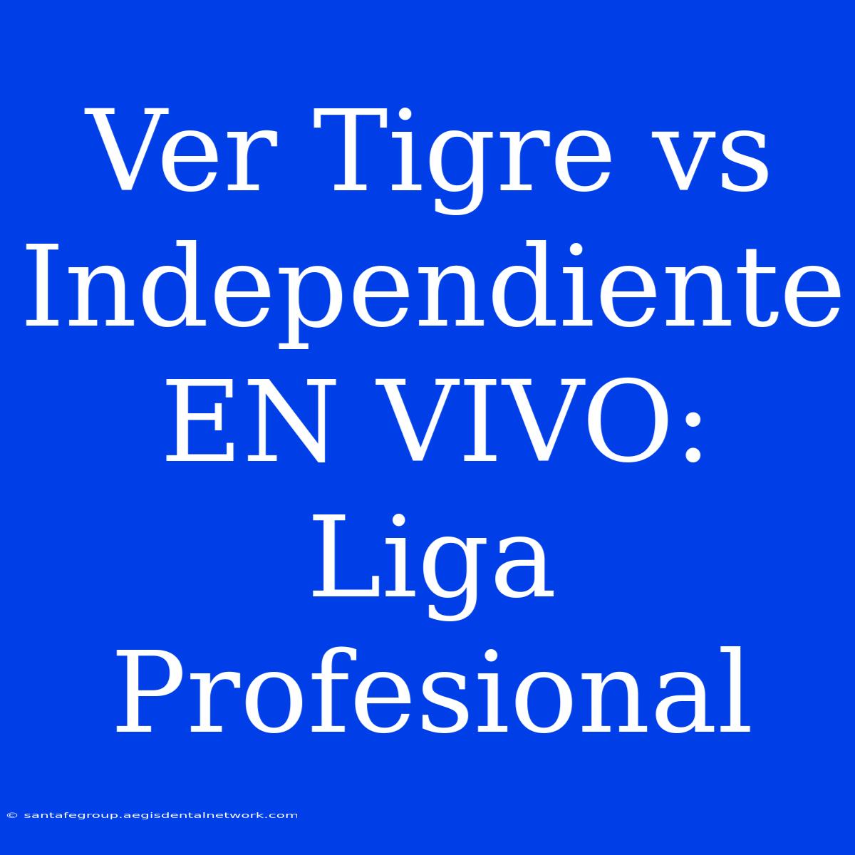 Ver Tigre Vs Independiente EN VIVO: Liga Profesional