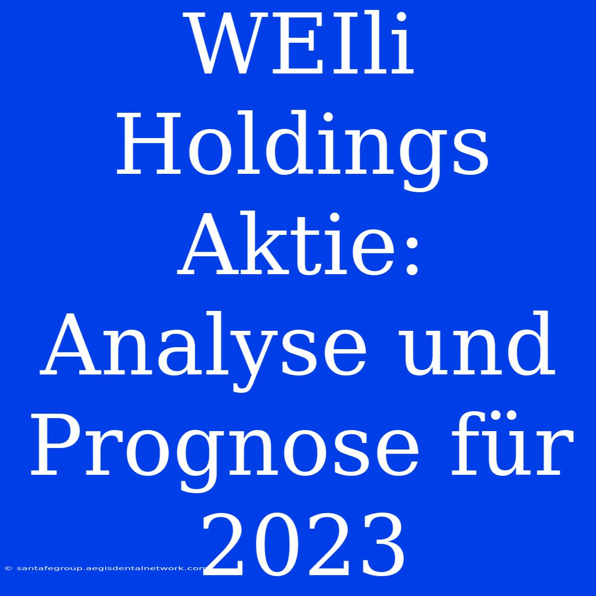 WEIli Holdings Aktie: Analyse Und Prognose Für 2023