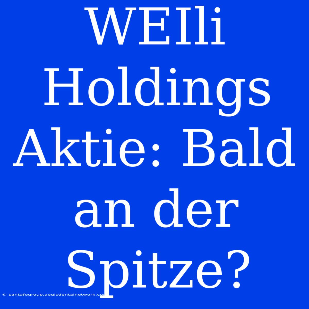 WEIli Holdings Aktie: Bald An Der Spitze?