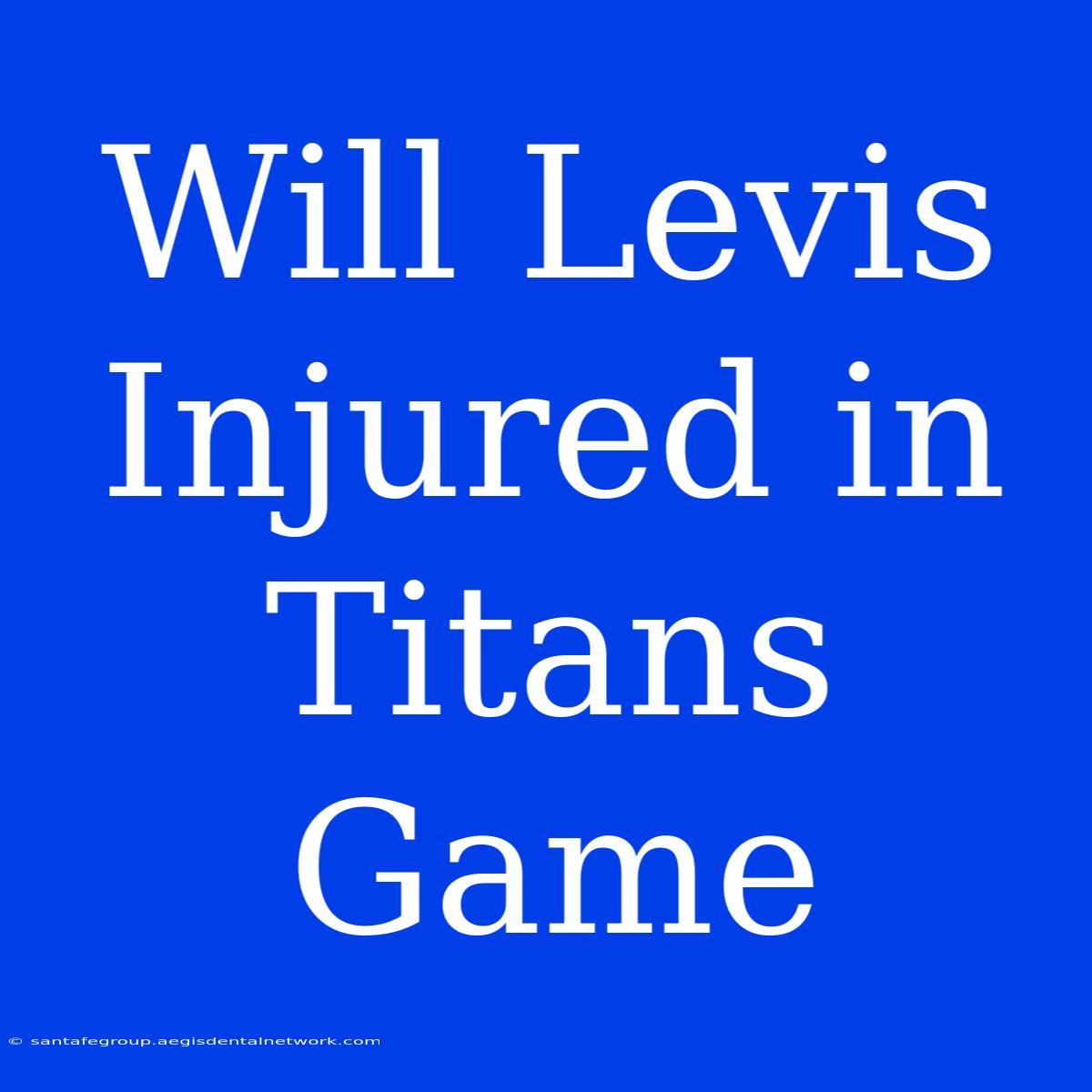 Will Levis Injured In Titans Game