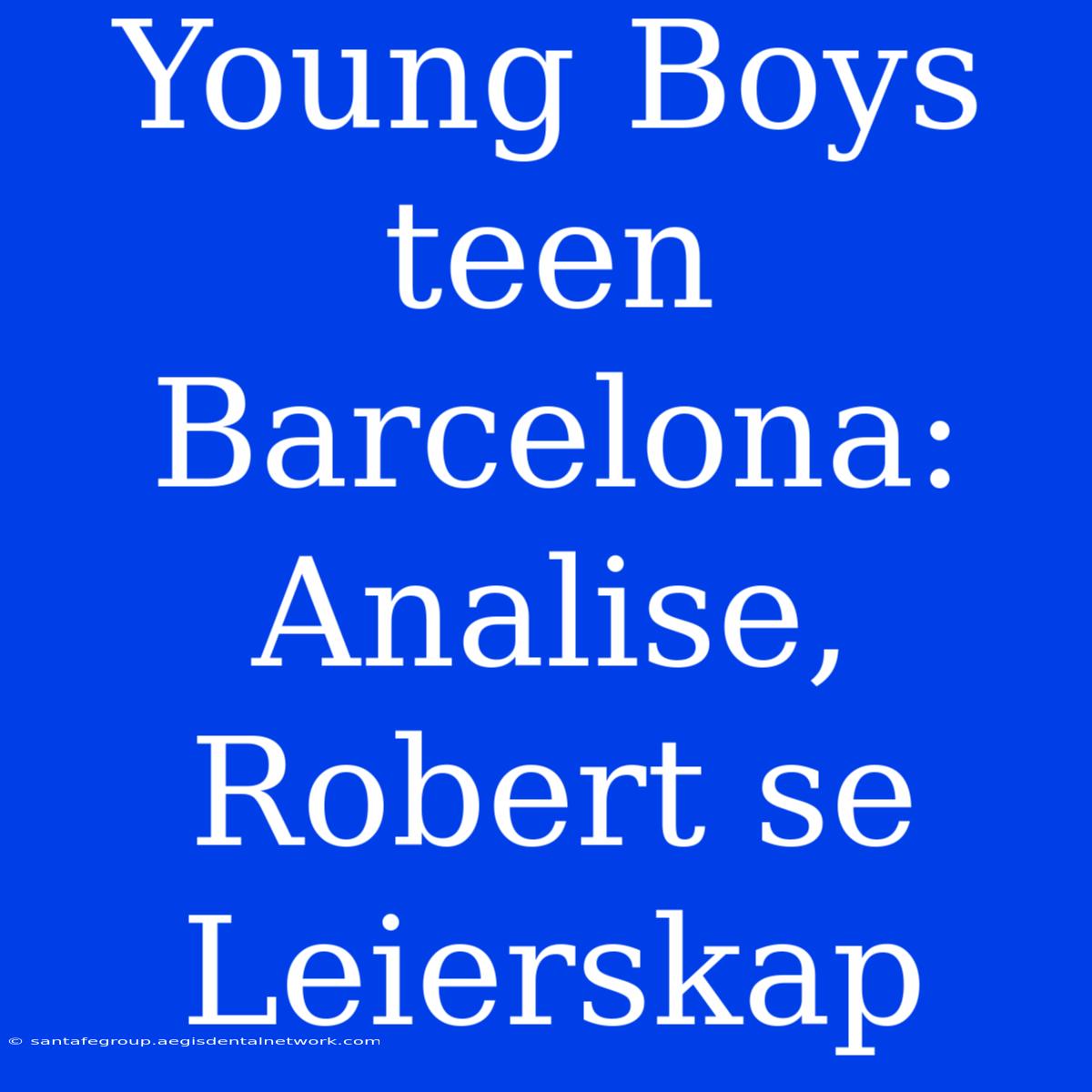 Young Boys Teen Barcelona: Analise, Robert Se Leierskap